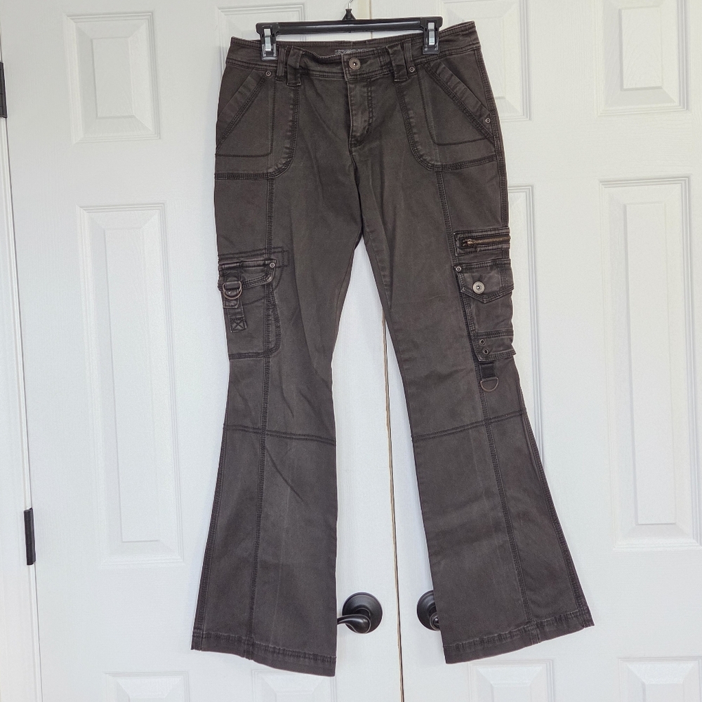 Marrakech Boot-Cut Utility Pants in Dark Brown